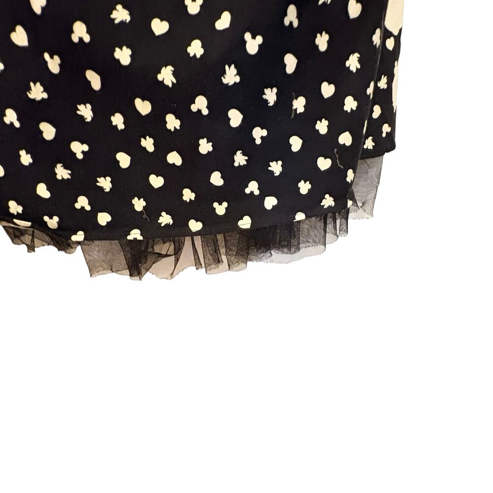 Disney Black & Cream Halter Fit & Flare Dress with Tulle Detail Hem sz 24 - Picture 3 of 8
